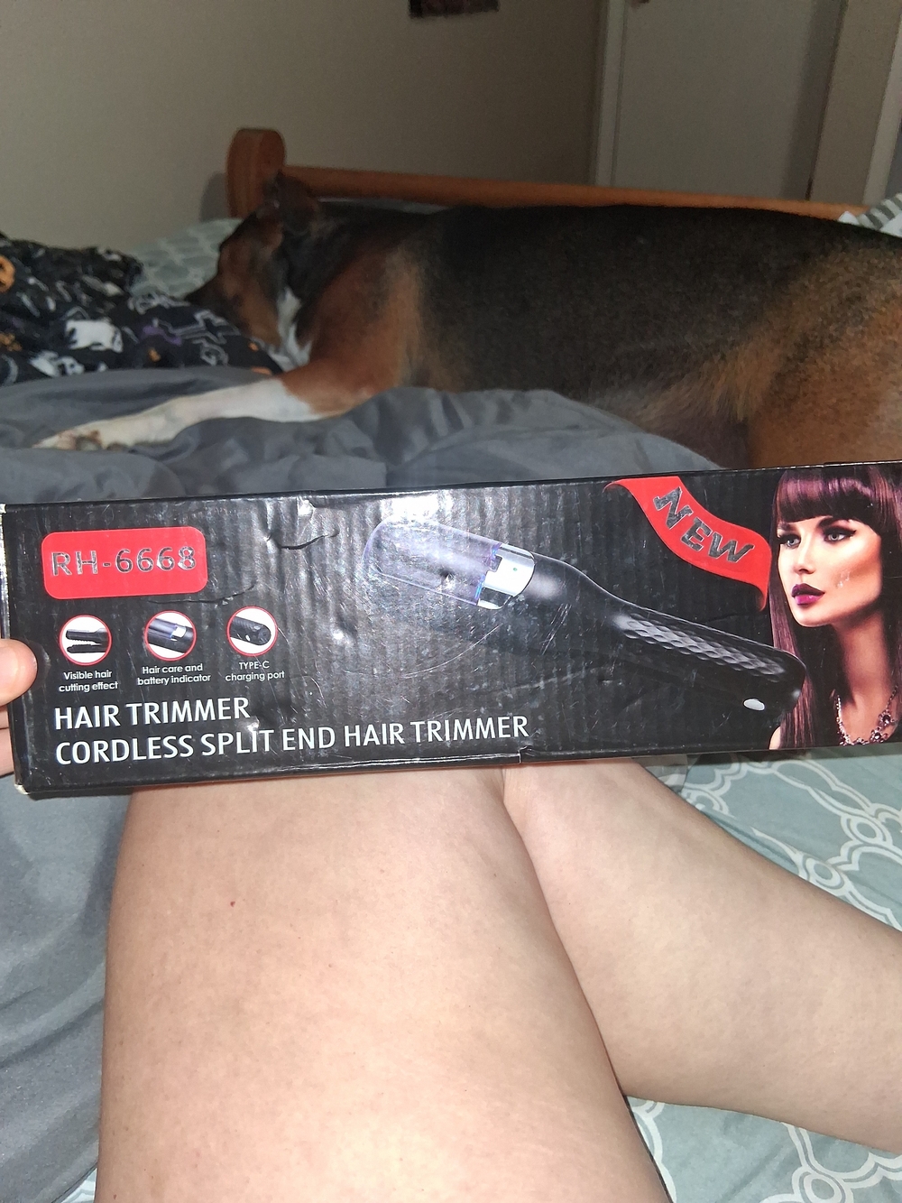 Black Cordless Split End Hair Trimmer